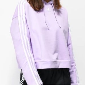 Adidas purple striped hoddie